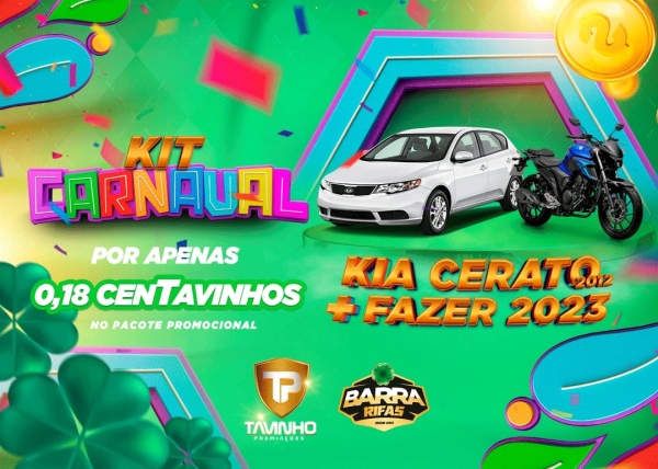 Kit carnaval ( Kia Cerato 2012 + Fazer 250 2023 )